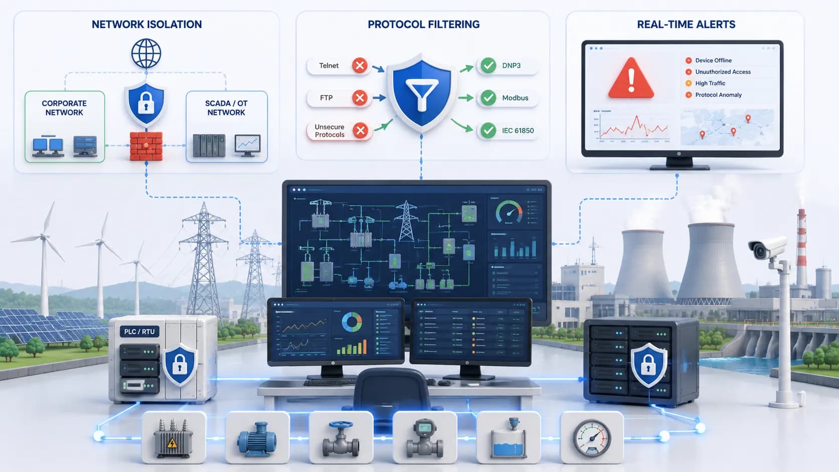Power plant with turbines